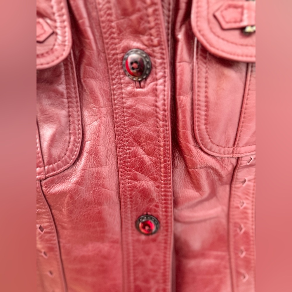 Vintage Etienne Aigner Women's Leather Jacket - Picture 9 of 10
